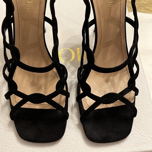Christian Dior black gorgeous sexy suede sandal-d-fame in very good condition - Picture 7 of 10